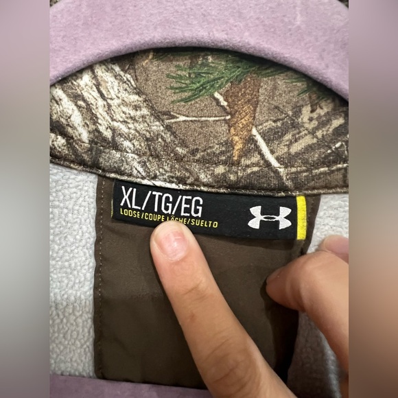 Men's Gray/Camo Under Armour Pullover Jacket Size XL - Picture 4 of 4